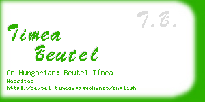 timea beutel business card